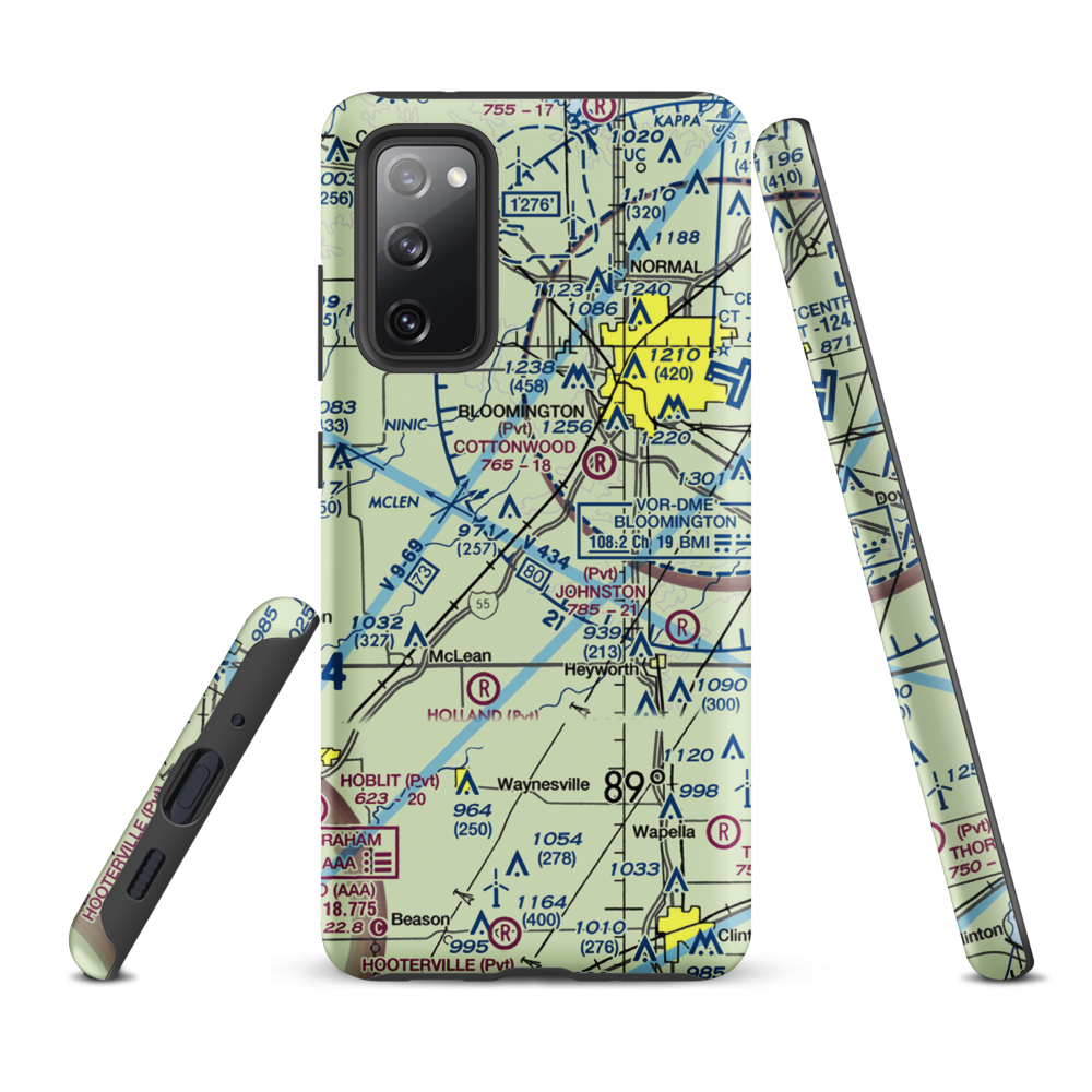 Roy Burden Restricted Landing Area (2LL3) VFR Sectional Samsung Phone Case Samsung Galaxy S20 FE model shown