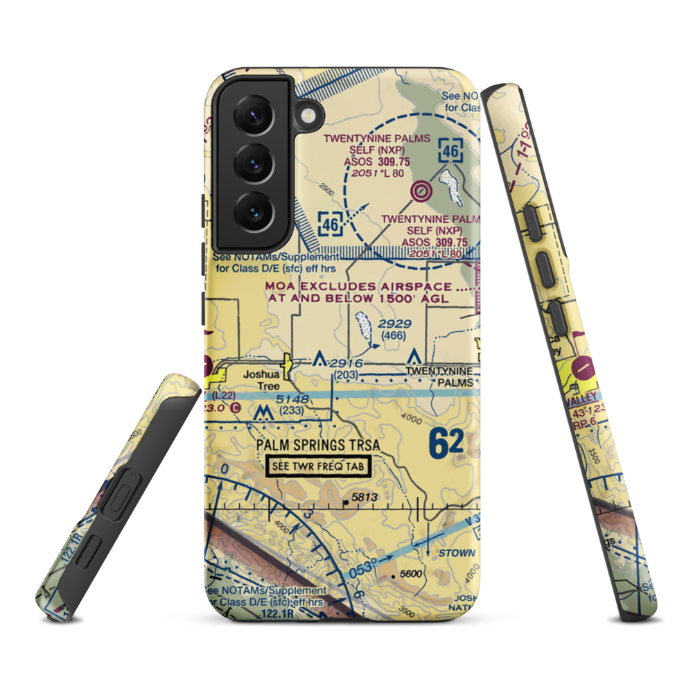 Roy Williams Airport (L80) VFR Sectional Samsung Phone Case Samsung Galaxy S22 Plus model shown