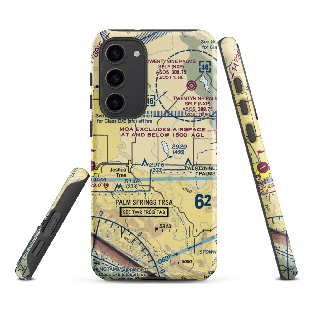 Roy Williams Airport (L80) VFR Sectional Samsung Phone Case Samsung Galaxy S23 Plus model shown