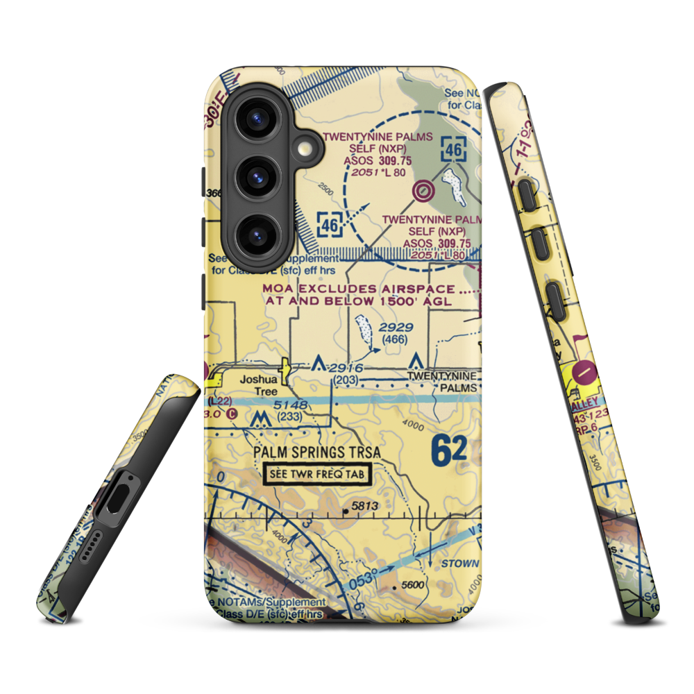 Roy Williams Airport (L80) VFR Sectional Samsung Phone Case Samsung Galaxy S24 Plus model shown