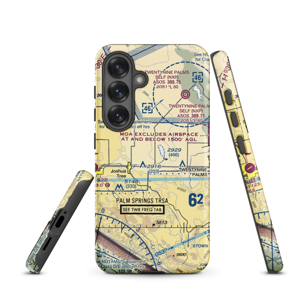 Roy Williams Airport (L80) VFR Sectional Samsung Phone Case Samsung Galaxy S25 model shown