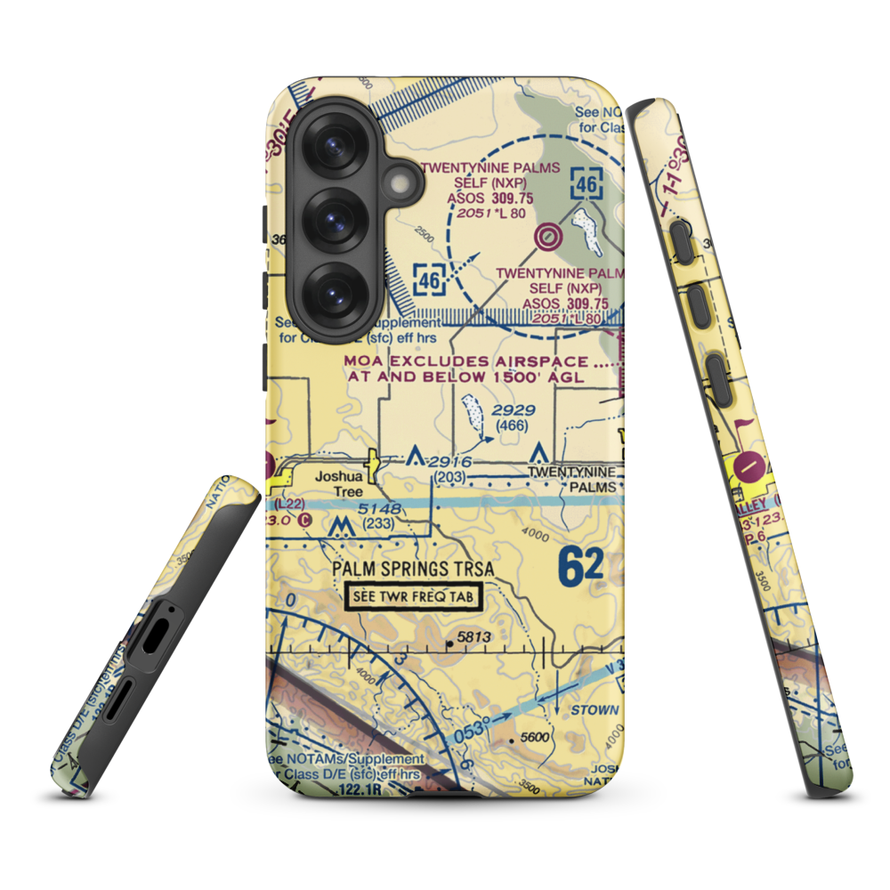 Roy Williams Airport (L80) VFR Sectional Samsung Phone Case Samsung Galaxy S25 Plus model shown