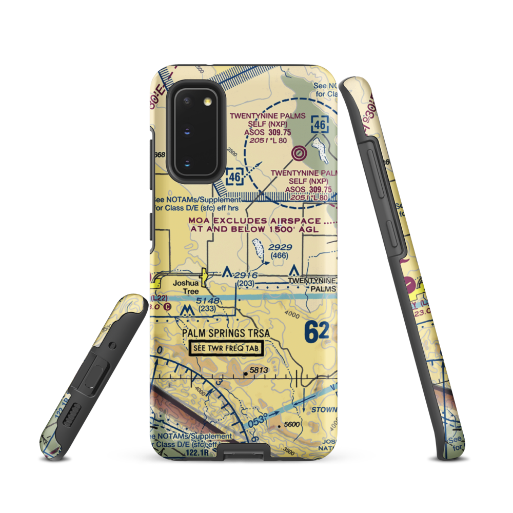 Roy Williams Airport (L80) VFR Sectional Samsung Phone Case Samsung Galaxy S20 model shown