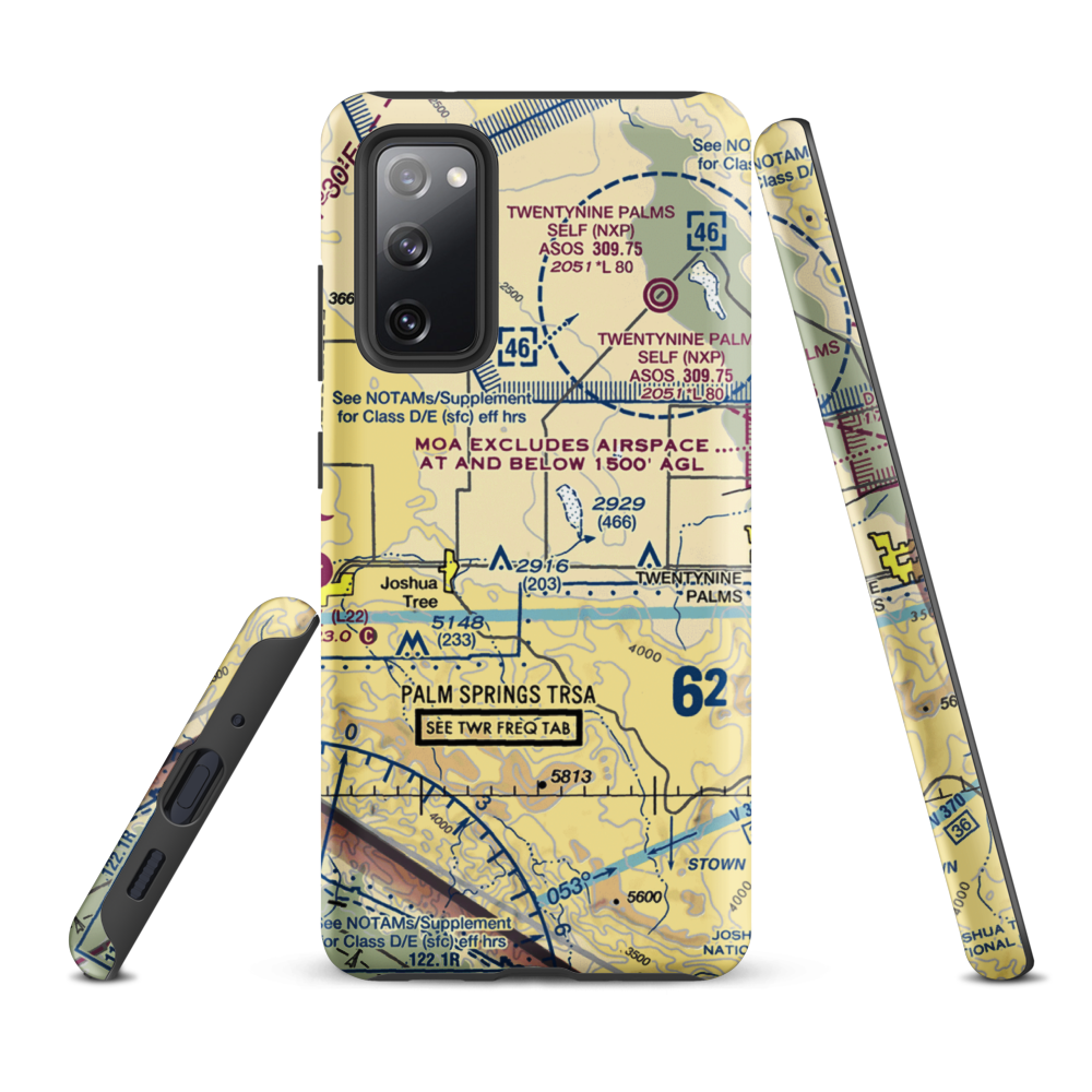 Roy Williams Airport (L80) VFR Sectional Samsung Phone Case Samsung Galaxy S20 FE model shown