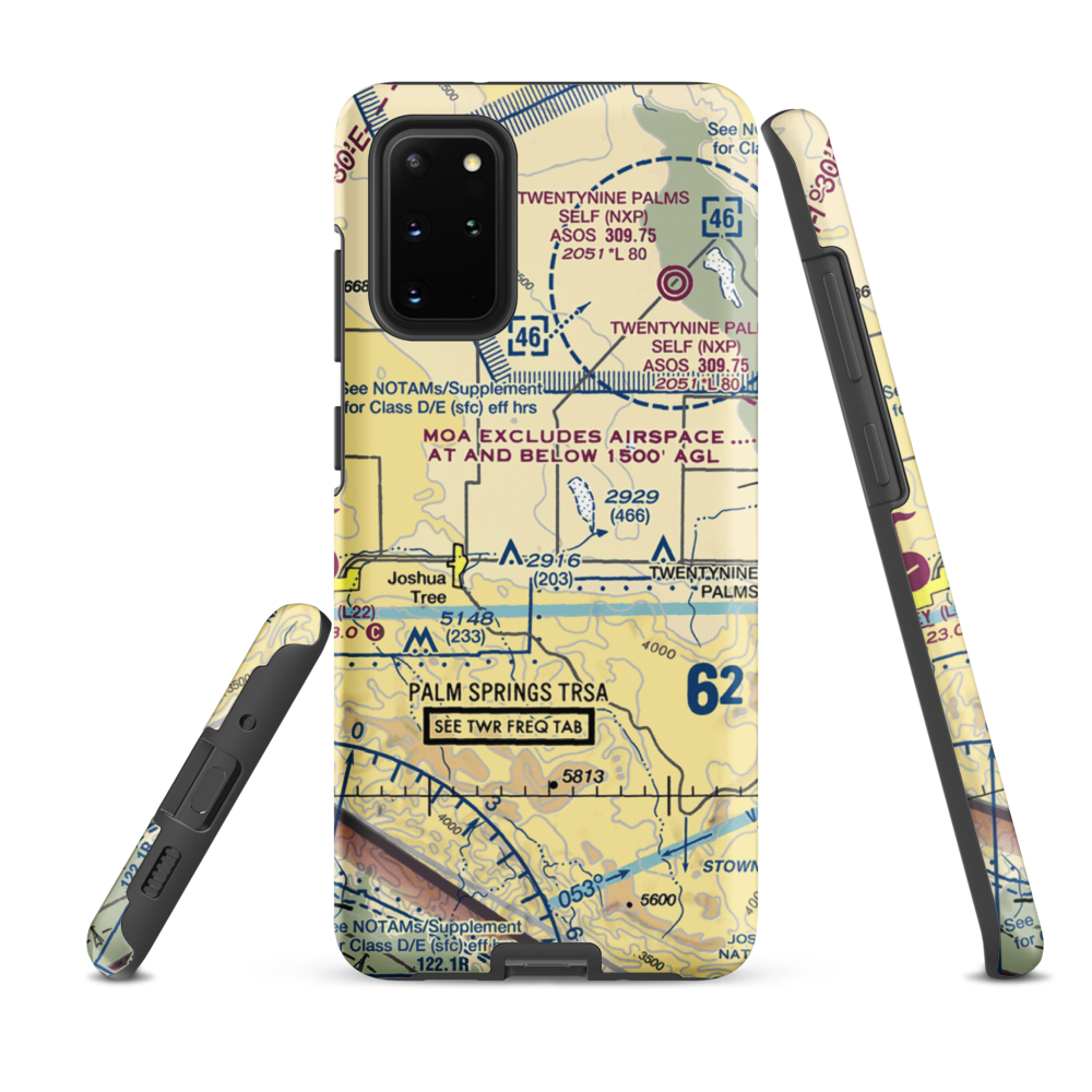 Roy Williams Airport (L80) VFR Sectional Samsung Phone Case Samsung Galaxy S20 Plus model shown
