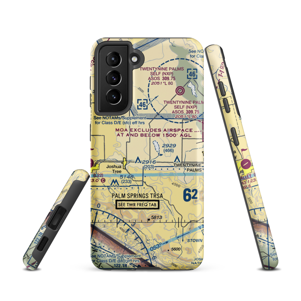 Roy Williams Airport (L80) VFR Sectional Samsung Phone Case Samsung Galaxy S21 model shown