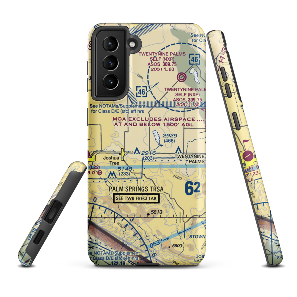 Roy Williams Airport (L80) VFR Sectional Samsung Phone Case Samsung Galaxy S21 FE model shown