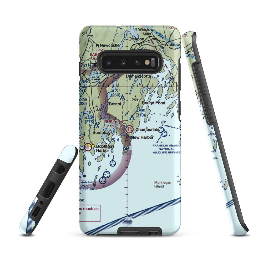 Ruby Airport (18ME) VFR Sectional Samsung Phone Case Samsung Galaxy S10 Plus model shown