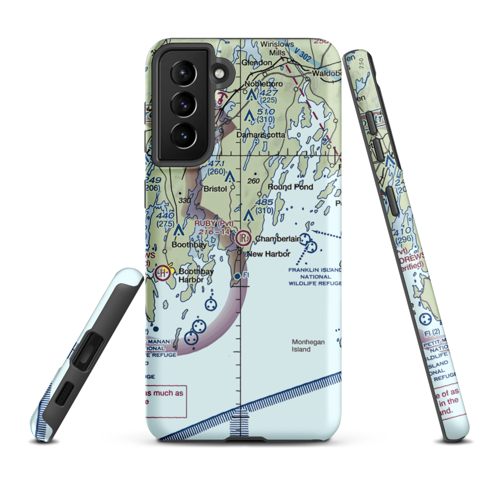 Ruby Airport (18ME) VFR Sectional Samsung Phone Case Samsung Galaxy S21 FE model shown