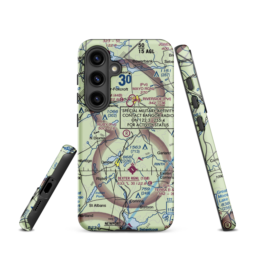Ruby Field (ME32) VFR Sectional Samsung Phone Case Samsung Galaxy S24 model shown
