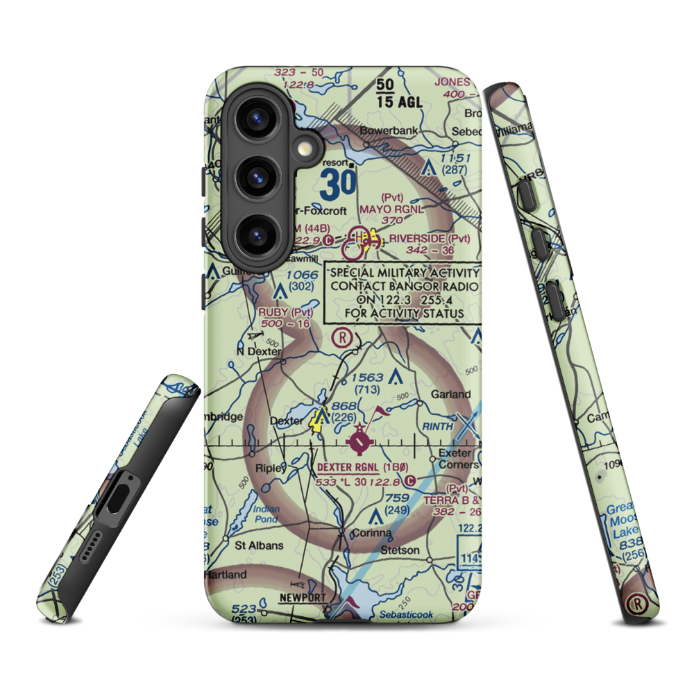 Ruby Field (ME32) VFR Sectional Samsung Phone Case Samsung Galaxy S24 Plus model shown