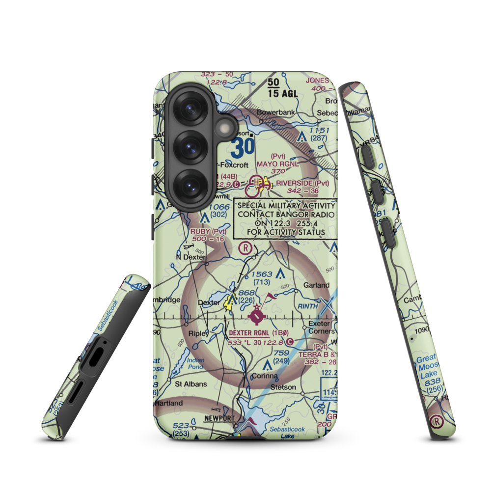 Ruby Field (ME32) VFR Sectional Samsung Phone Case Samsung Galaxy S25 model shown