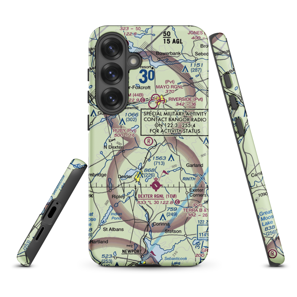 Ruby Field (ME32) VFR Sectional Samsung Phone Case Samsung Galaxy S25 Plus model shown