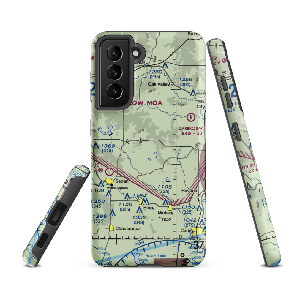Rupp Airport (2KS0) VFR Sectional Samsung Phone Case Samsung Galaxy S21 Ultra model shown