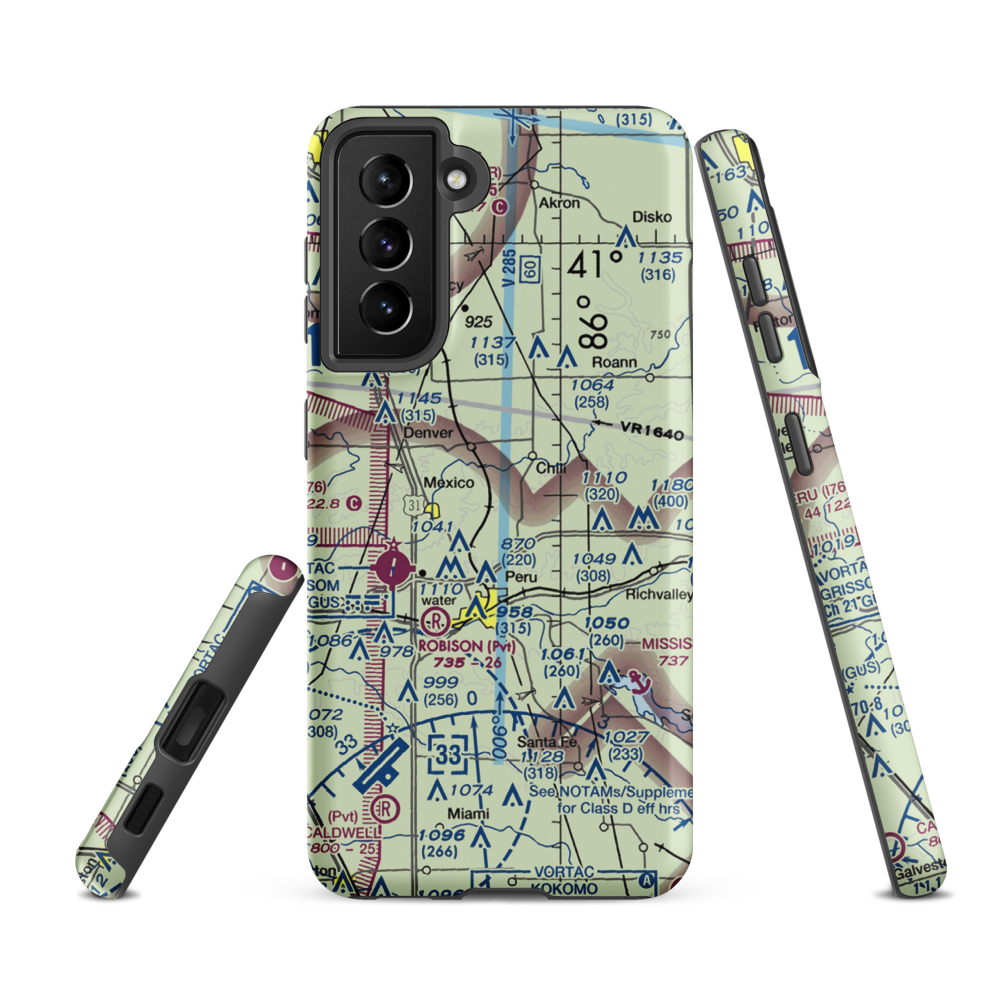 Rush Strip (IN34) VFR Sectional Samsung Phone Case Samsung Galaxy S21 FE model shown
