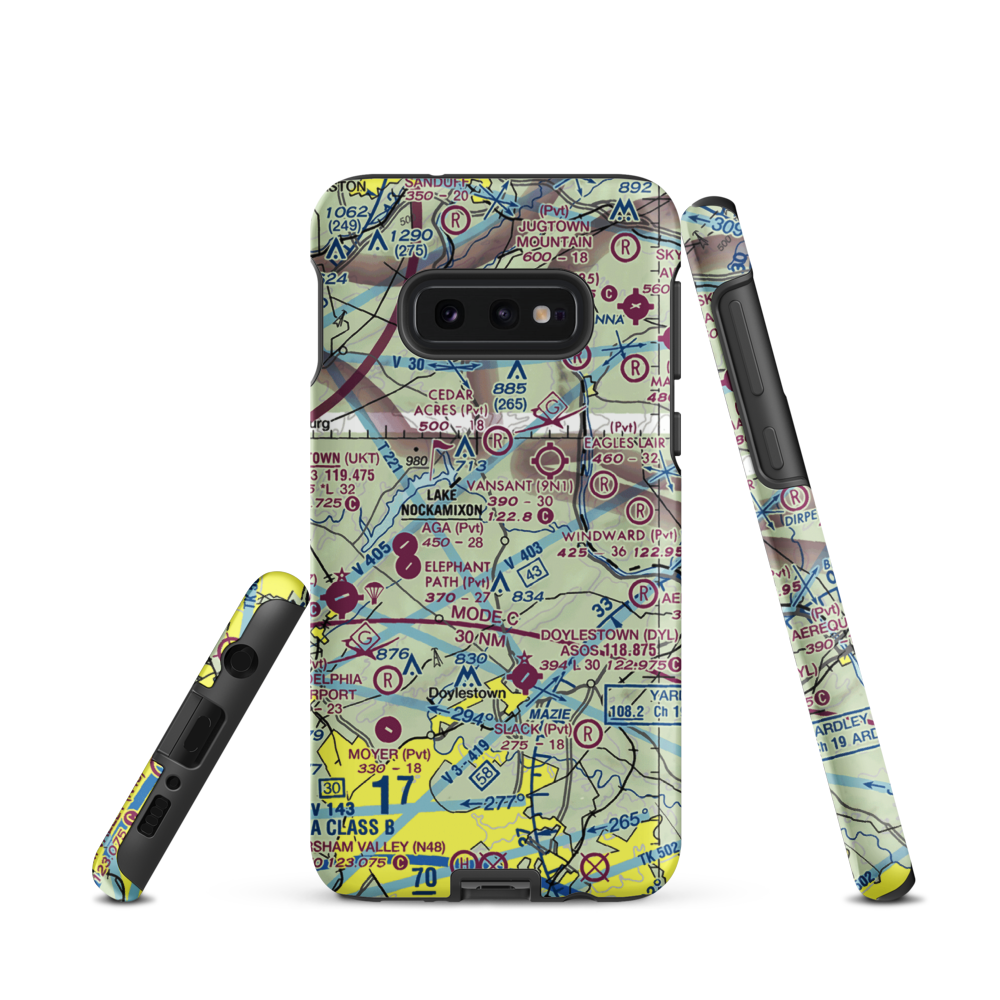Russo Airstrip (4PA8) VFR Sectional Samsung Phone Case Samsung Galaxy S10e model shown