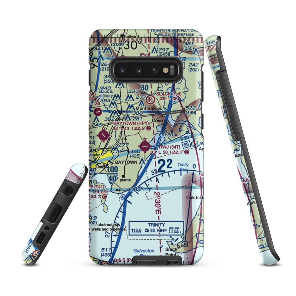 RWJ Airpark (54T) VFR Sectional Samsung Phone Case Samsung Galaxy S10 Plus model shown