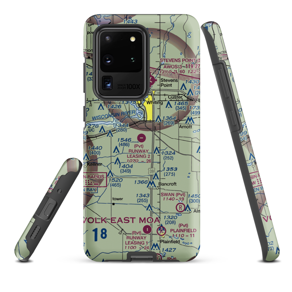 Rwnway Leasing Inc Nr 2 Airport (8WI3) VFR Sectional Samsung Phone Case Samsung Galaxy S20 Ultra model shown