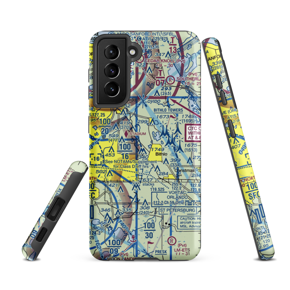 Rybolt Ranch Airport (01FA) VFR Sectional Samsung Phone Case Samsung Galaxy S21 FE model shown