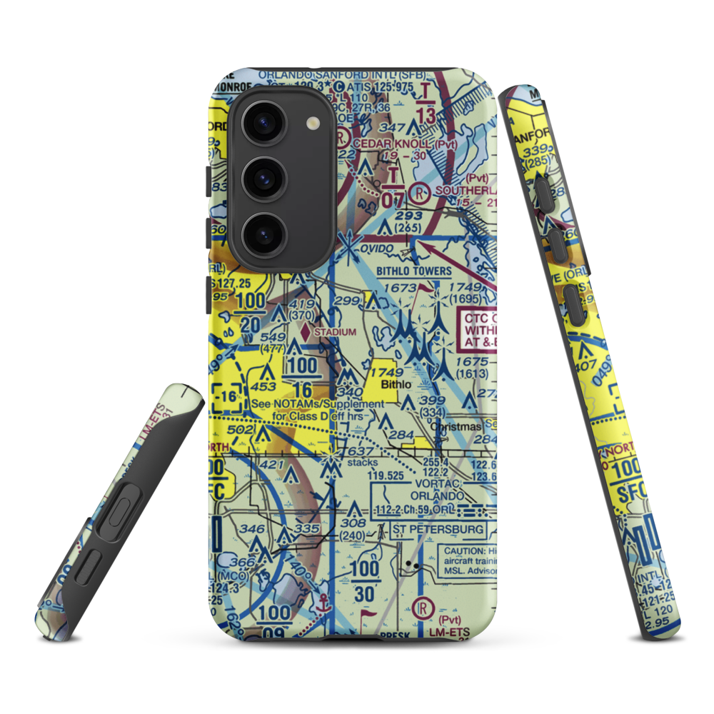 Rybolt Ranch Airport (01FA) VFR Sectional Samsung Phone Case Samsung Galaxy S23 Plus model shown