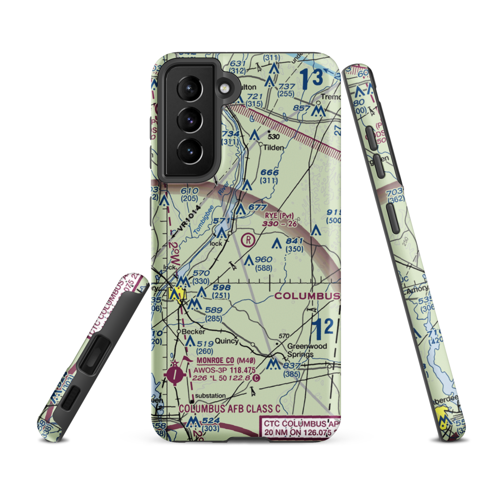 Rye Field (MS63) VFR Sectional Samsung Phone Case Samsung Galaxy S21 FE model shown