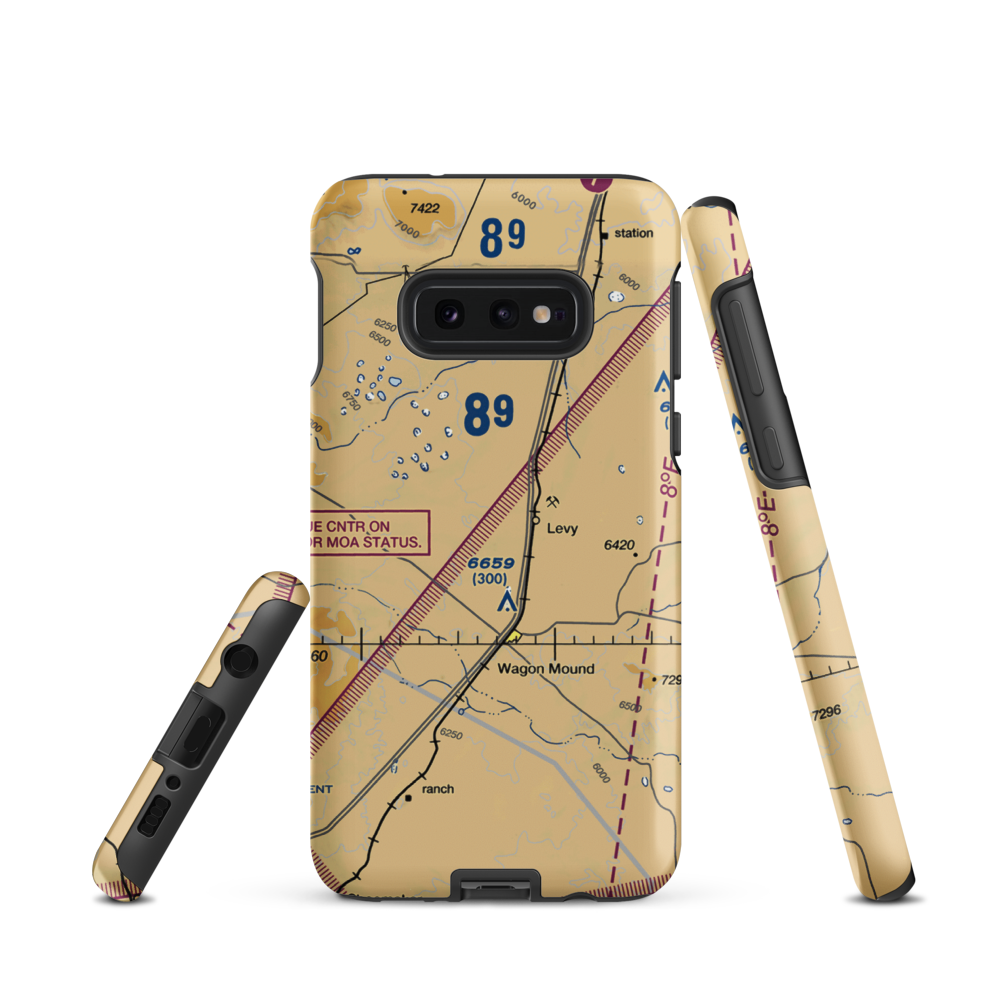 S & S Ranch Airport (98NM) VFR Sectional Samsung Phone Case Samsung Galaxy S10e model shown