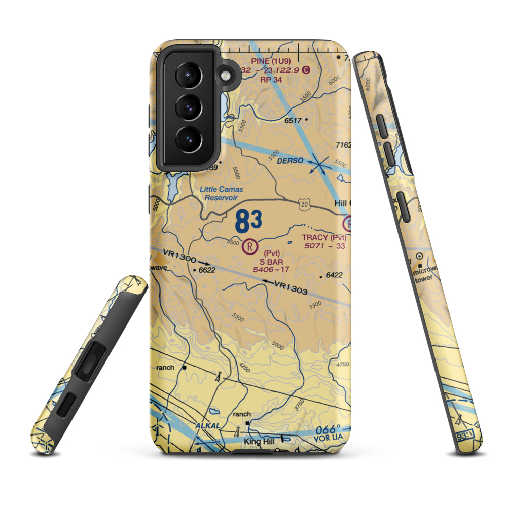 S Bar Ranch Airport (ID09) VFR Sectional Samsung Phone Case Samsung Galaxy S21 FE model shown