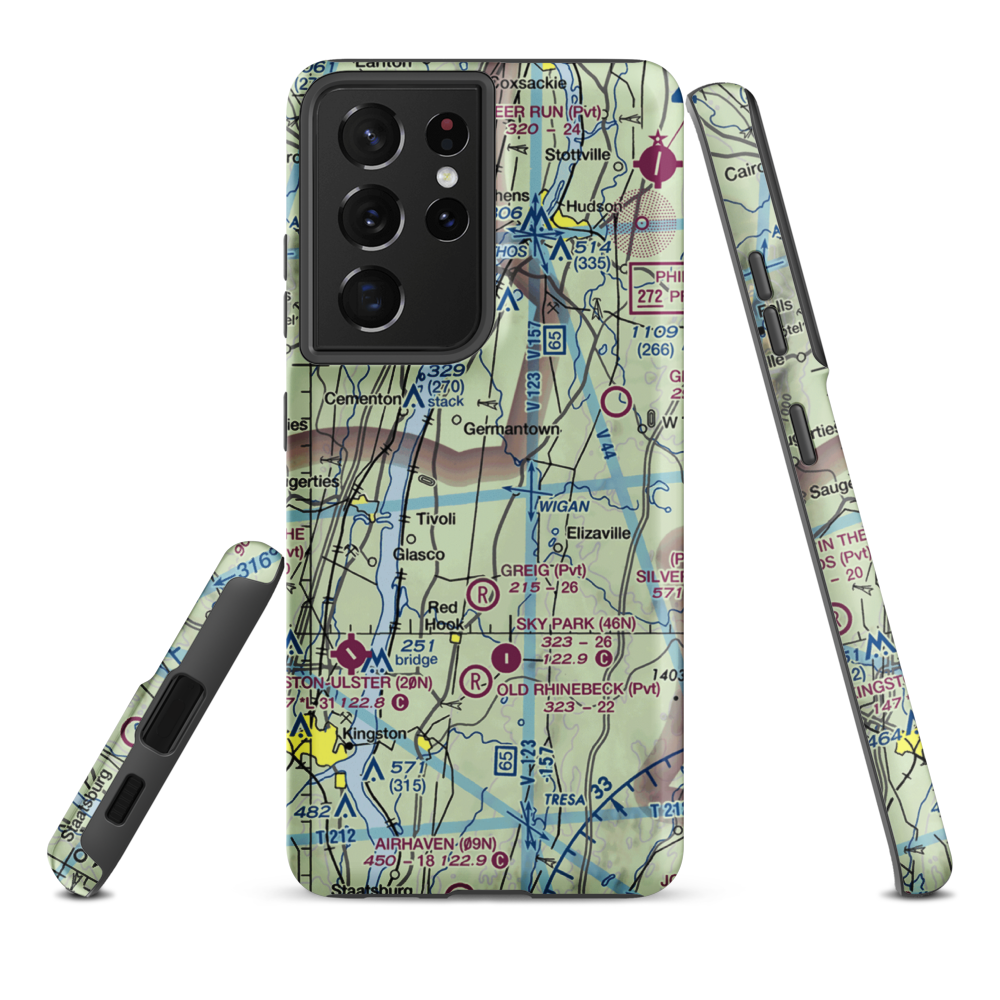 S.O.P. Airport (NK06) VFR Sectional Samsung Phone Case Samsung Galaxy S21 Plus model shown