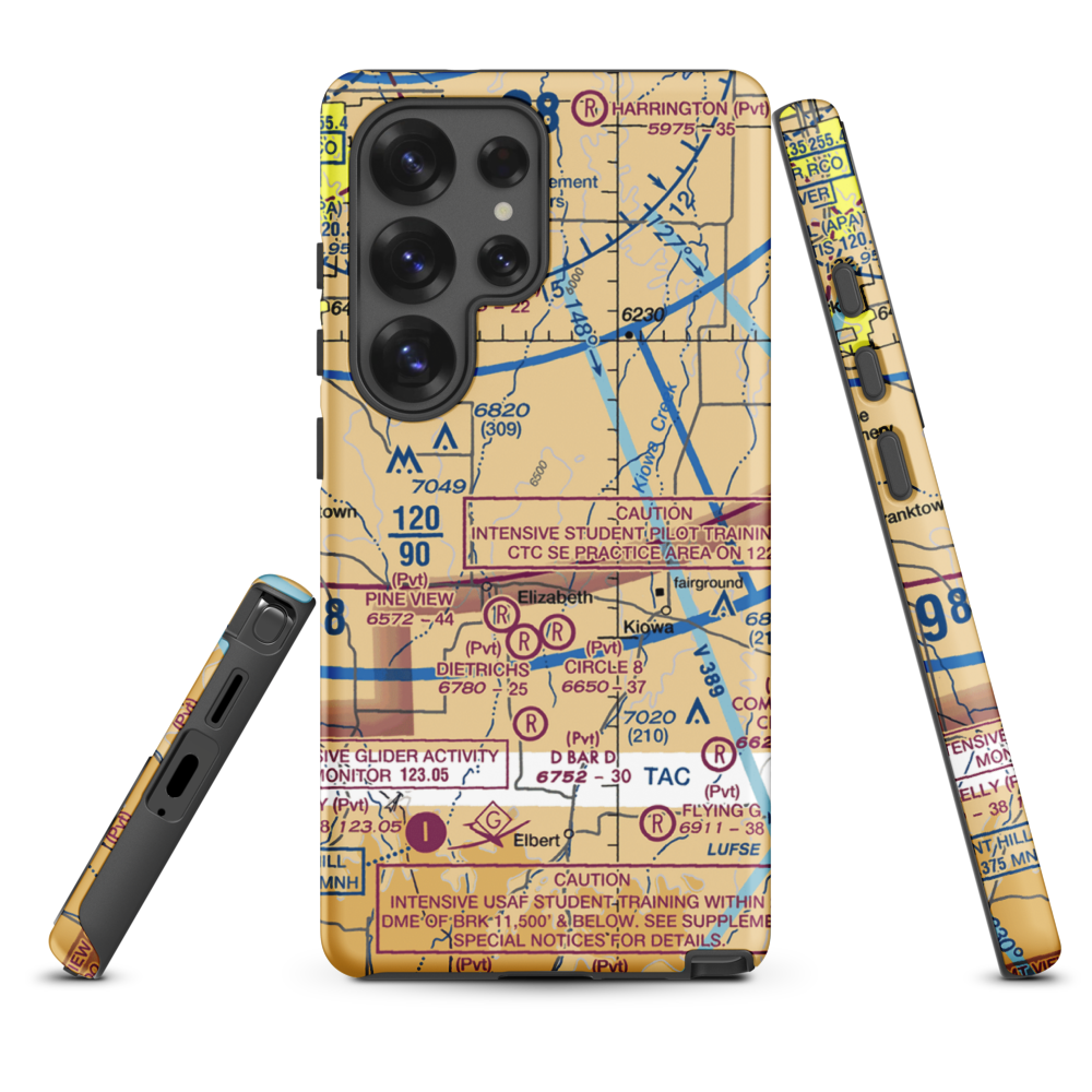 Safer Airport (2CD6) VFR Sectional Samsung Phone Case Samsung Galaxy S25 Ultra model shown