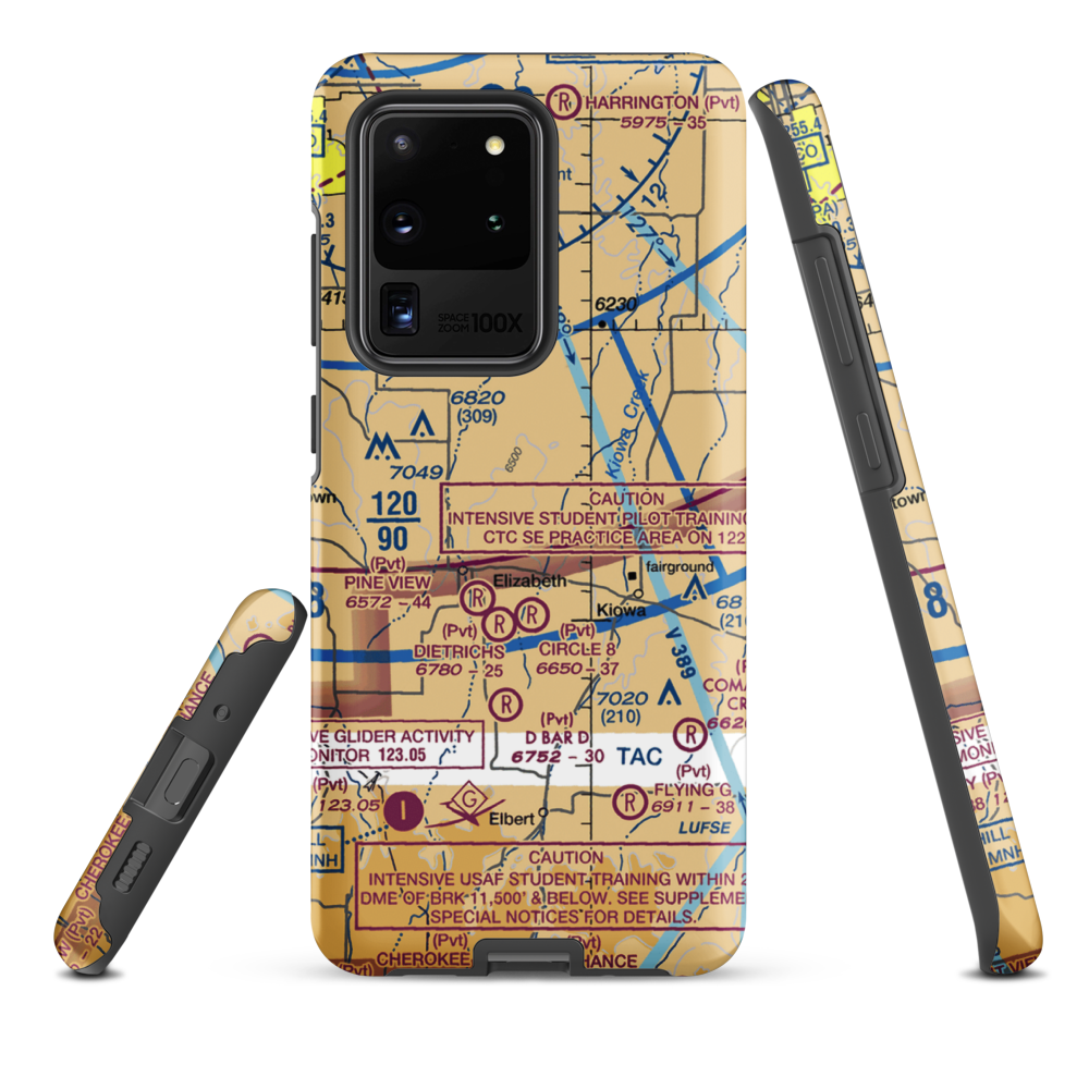 Safer Airport (2CD6) VFR Sectional Samsung Phone Case Samsung Galaxy S20 Ultra model shown