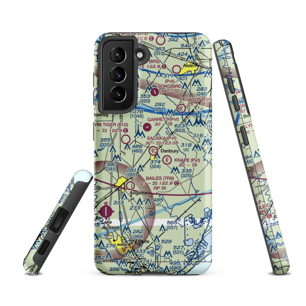 Salaika Aviation Airport (07TA) VFR Sectional Samsung Phone Case Samsung Galaxy S21 Ultra model shown