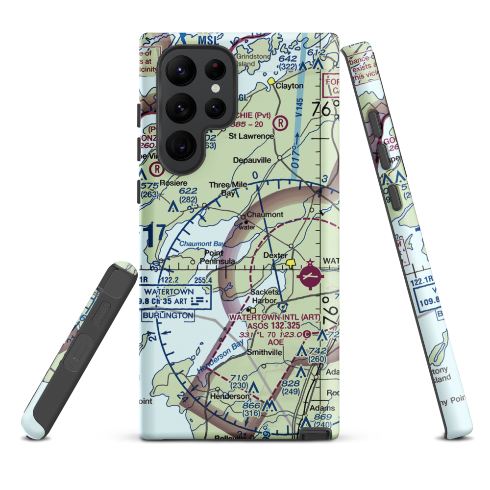 Salubrious Point Airport (5NK0) VFR Sectional Samsung Phone Case Samsung Galaxy S22 Ultra model shown