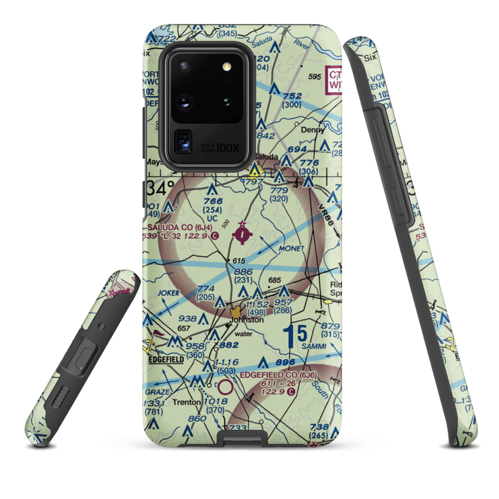 Saluda County Airport (6J4) VFR Sectional Samsung Phone Case Samsung Galaxy S20 Ultra model shown