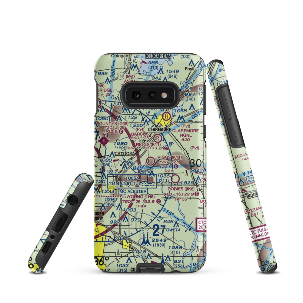 Sam Riggs Airpark (K11) VFR Sectional Samsung Phone Case Samsung Galaxy S10 Plus model shown