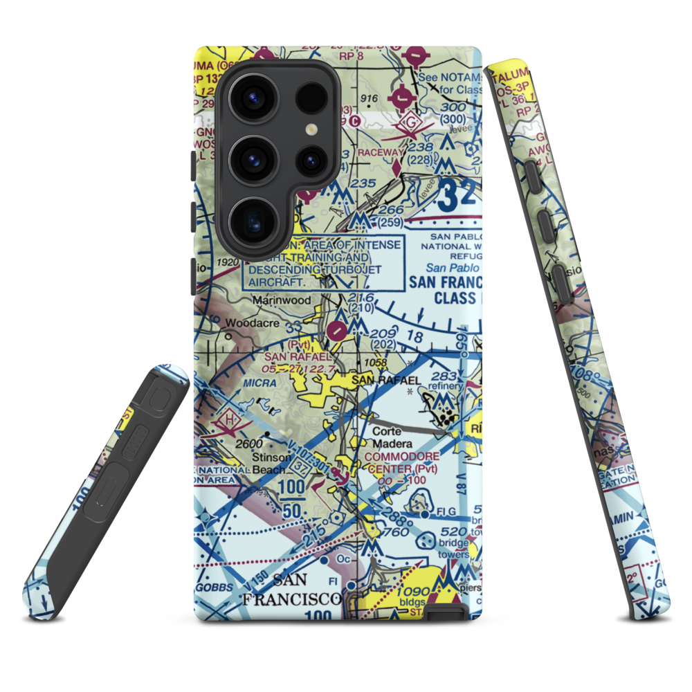 San Rafael Airport (CA35) VFR Sectional Samsung Phone Case Samsung Galaxy S23 Ultra model shown