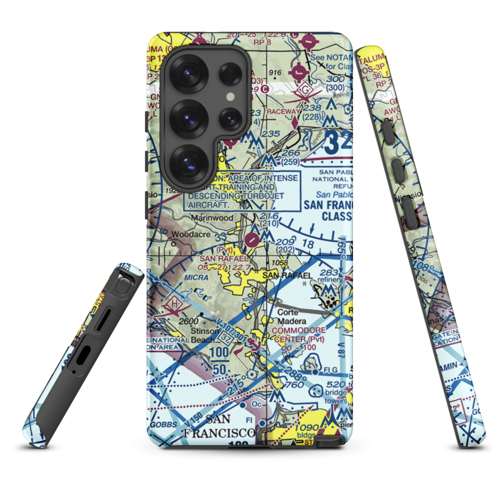 San Rafael Airport (CA35) VFR Sectional Samsung Phone Case Samsung Galaxy S25 Ultra model shown