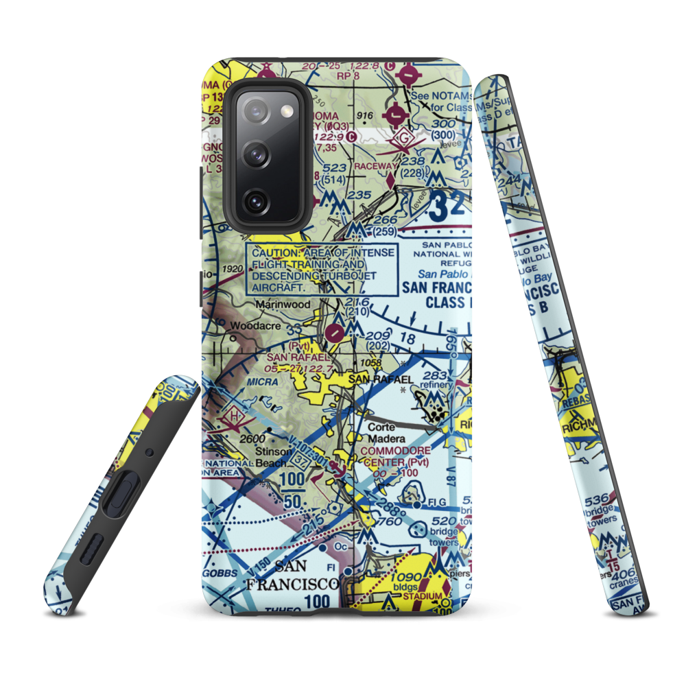 San Rafael Airport (CA35) VFR Sectional Samsung Phone Case Samsung Galaxy S20 FE model shown