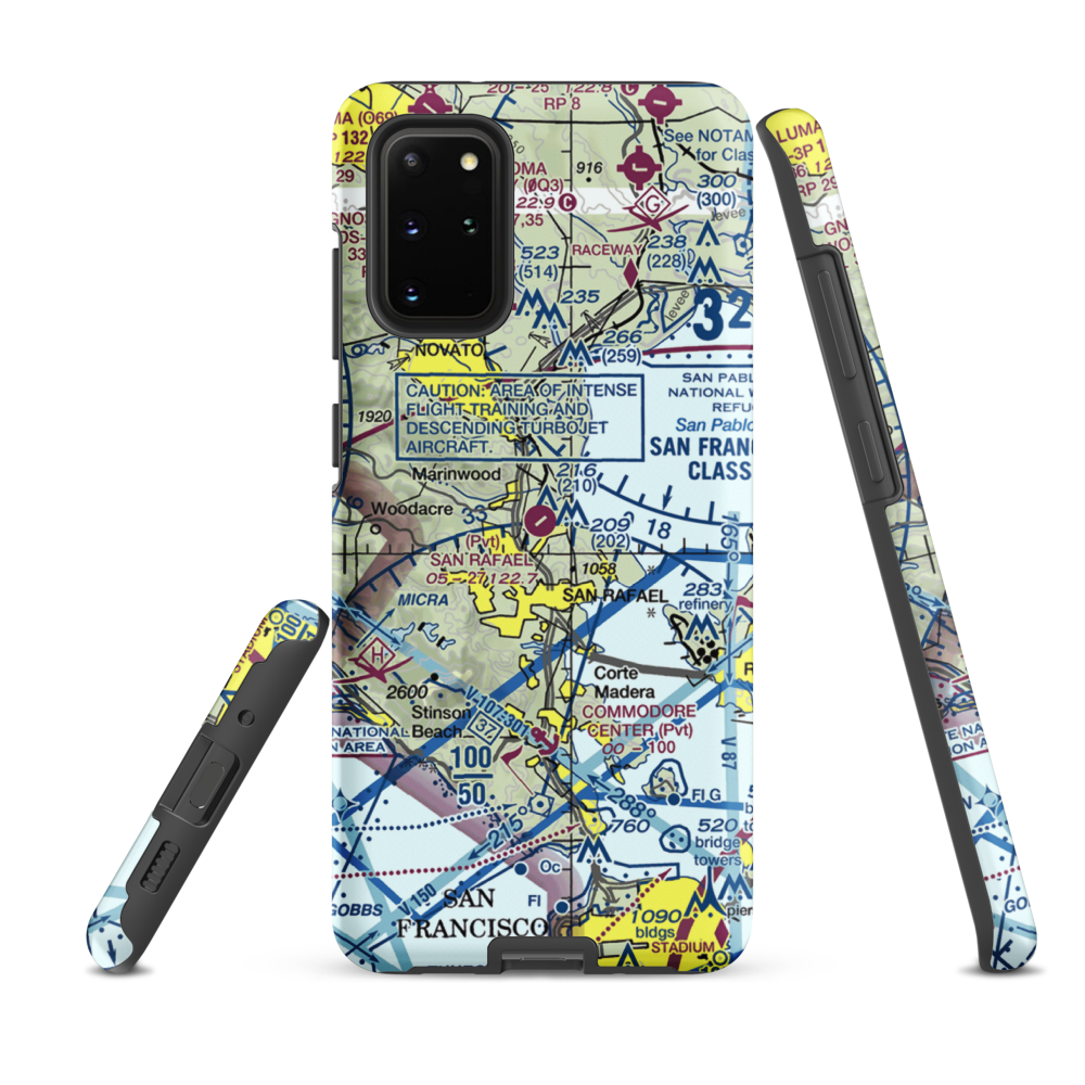 San Rafael Airport (CA35) VFR Sectional Samsung Phone Case Samsung Galaxy S20 Plus model shown