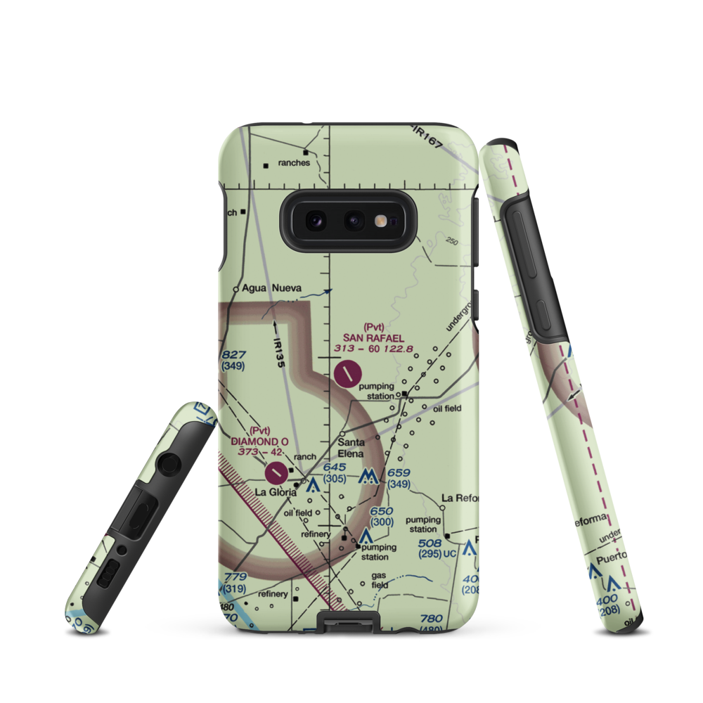 San Rafael Ranch Airport (38XS) VFR Sectional Samsung Phone Case Samsung Galaxy S10 Plus model shown