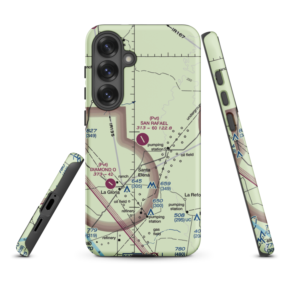 San Rafael Ranch Airport (38XS) VFR Sectional Samsung Phone Case Samsung Galaxy S25 Plus model shown