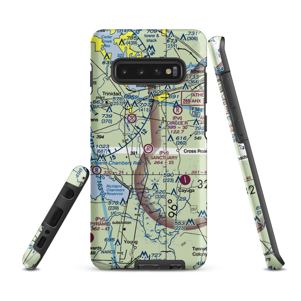 Sanctuary Ranch Airport (7TS4) VFR Sectional Samsung Phone Case Samsung Galaxy S10 Plus model shown