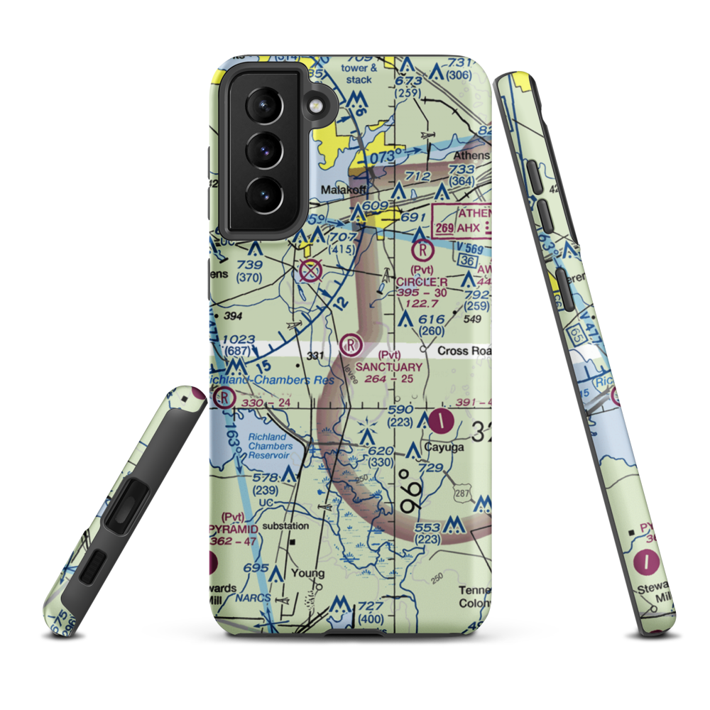 Sanctuary Ranch Airport (7TS4) VFR Sectional Samsung Phone Case Samsung Galaxy S21 Plus model shown