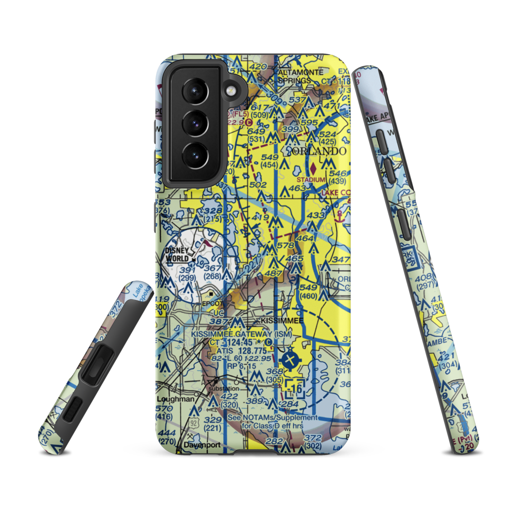 Sand Lake Seaplane Base (98FL) VFR Sectional Samsung Phone Case Samsung Galaxy S21 FE model shown