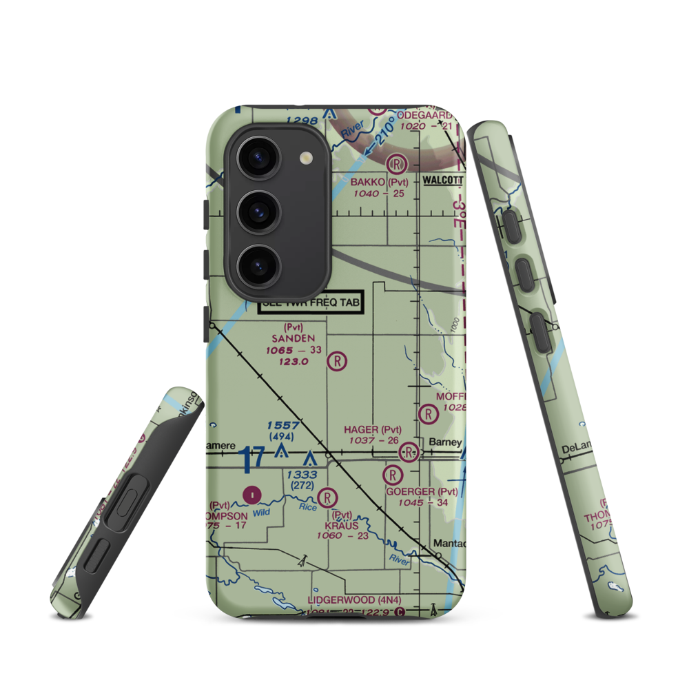 Sanden Airport (4ND8) VFR Sectional Samsung Phone Case Samsung Galaxy S23 model shown
