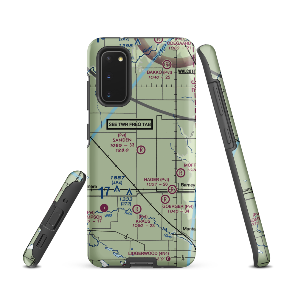 Sanden Airport (4ND8) VFR Sectional Samsung Phone Case Samsung Galaxy S20 model shown