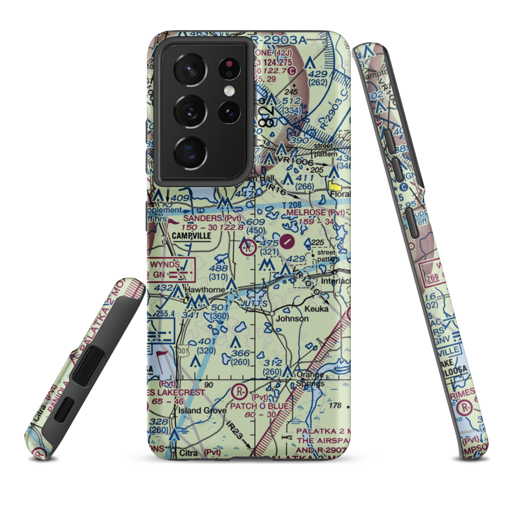 Sanders Ranch Airport (39FA) VFR Sectional Samsung Phone Case Samsung Galaxy S21 Ultra model shown