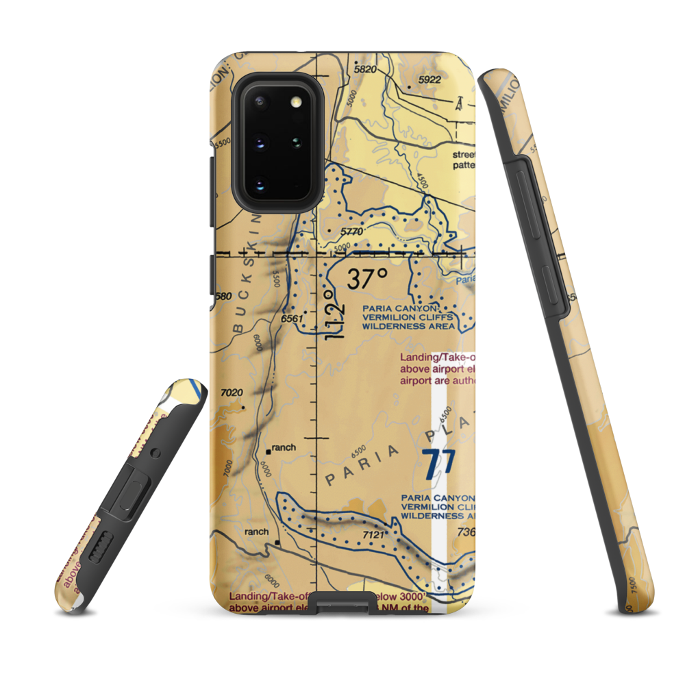 Sandhill Ranch Airport (44AZ) VFR Sectional Samsung Phone Case Samsung Galaxy S20 Plus model shown