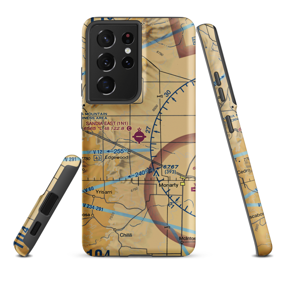 Sandia Airpark Estates East Airport (1N1) VFR Sectional Samsung Phone Case Samsung Galaxy S21 Plus model shown
