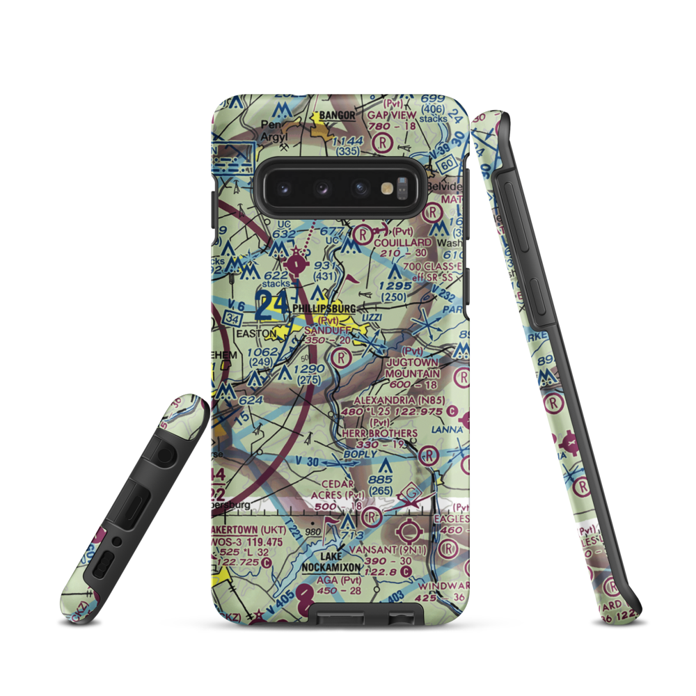Sanduff Farms Landing Field (2NJ5) VFR Sectional Samsung Phone Case Samsung Galaxy S10 model shown