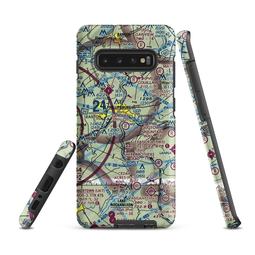 Sanduff Farms Landing Field (2NJ5) VFR Sectional Samsung Phone Case Samsung Galaxy S10e model shown
